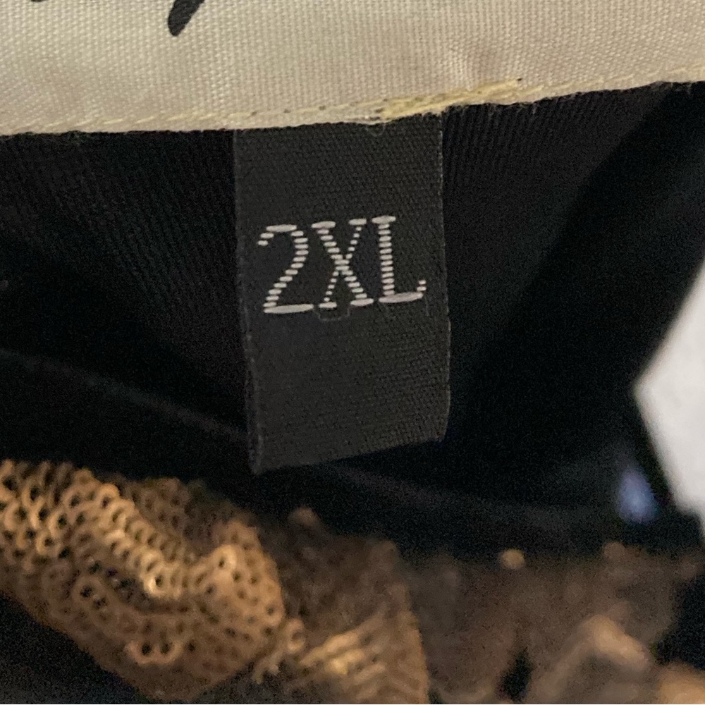 Tatyana Gold and Black Sequin and Soft Velvet MIDI Dress - Picture 6 of 6